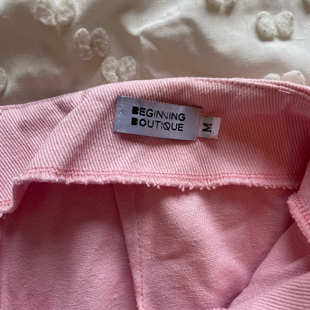 Beginning Boutique Pink Hearts Mini Skirt - Picture 4 of 4